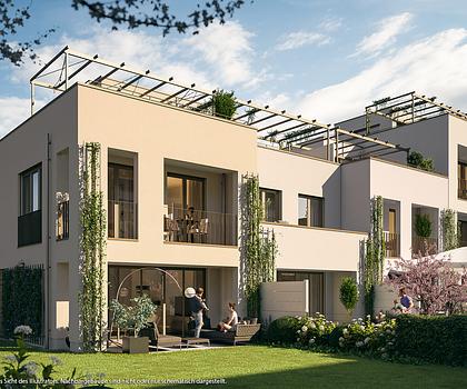 Dachterrassentraum! Real geteiltes 6-Zi-RMH mit Terrasse und 2 Loggien in Süd-West-Ausrichtung