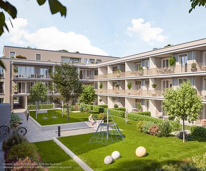 3-Zi.-Whg. mit sep. Gäste-WC und Balkon zum grünen Innenhof