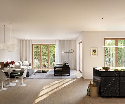 Neubau: Großzügige 3-Zimmer-Wohnung mit sonniger Terrasse und edlem Ambiente
