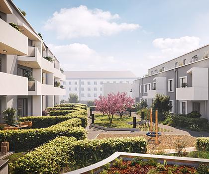NEUBAU Whg. 20 Augsburg Hochzoll 3-Zimmer-Wohnung im 2. OG, großes Wohnloft