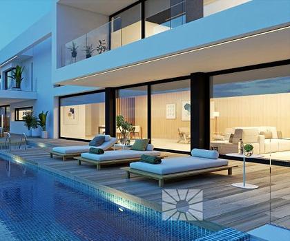 Villa Marblau - moderne Luxusvilla im Verkauf in der Wohnanlage Jazmines in Cumbre del Sol