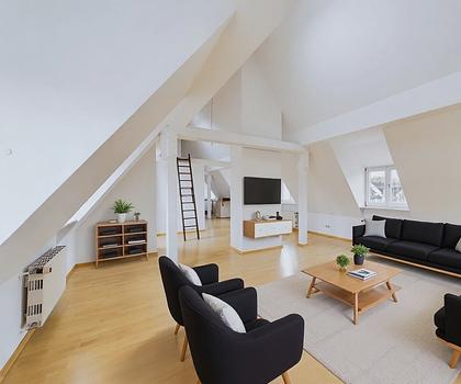 Maisonette Dachgeschosswohnung - aufgeteilt in 2 Einheiten - in einem denkmalgeschützten Altbau