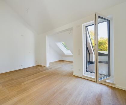Exklusive Dachgeschoss-Wohnung mit Loggia
- Passivhaus
- Erstbezug / kein Fertigstellungsrisiko