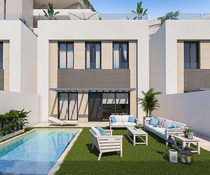 Moderne Apartments mit Gemeinschaftspool und Meerblick