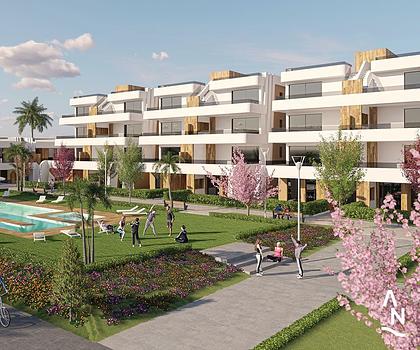 Penthouse-Wohnungen mit 2 Schlafzimmern, 2 Bädern, Dachterrasse und Gemeinschaftspool in sehr schönem Golf-Resort