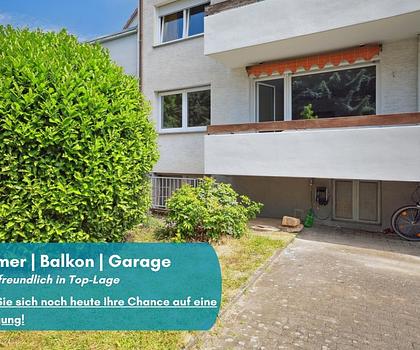 Ihr neues Zuhause in Oberrad: helle 3-Zimmer Wohnung mit Balkon, Garage und viel Platz