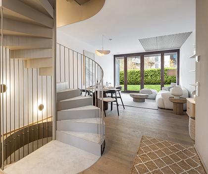 Neubau: Mittelhaus mit modernem Design am Starnberger See