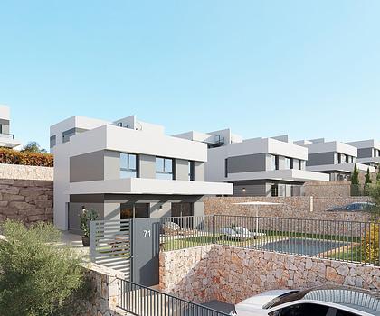 Villen mit 4 Schlafzimmern, 2 Bädern, Gäste-WC und zum Teil auch mit Meerblick in wunderschöner Anlage