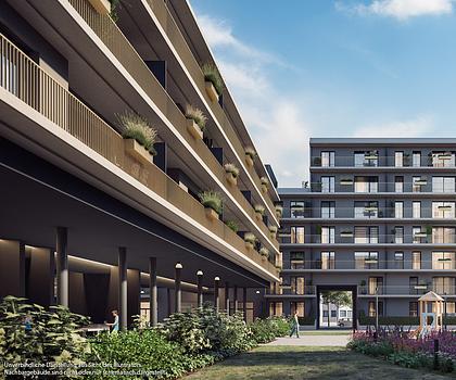 Stadtapartment mit sep. Küche, großen Fensterfronten u. Balkon