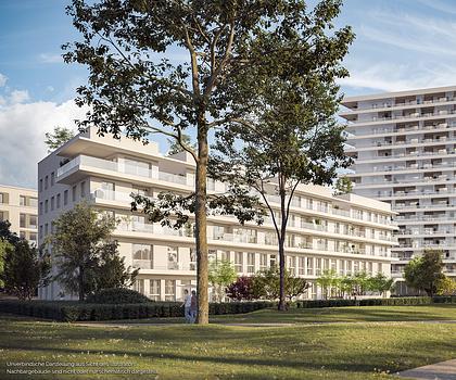 3-Zi-Whg. mit offener Küche in großzügigem Wohnbereich, 2 Bädern und geschützter Loggia