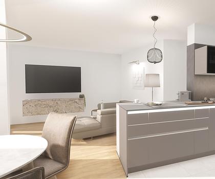 Helle 3-Zimmer Wohnung mit hochwertiger Einbauküche und sonniger Terrasse