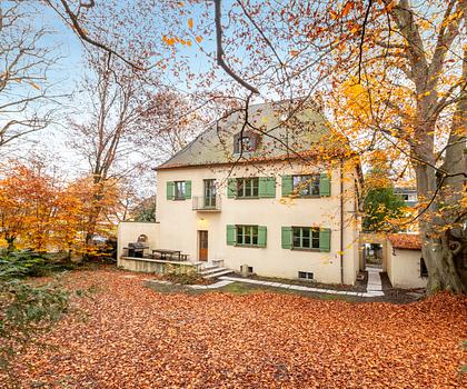 Altbauvilla mit Gewerbeanteil auf parkähnlichem Grundstück