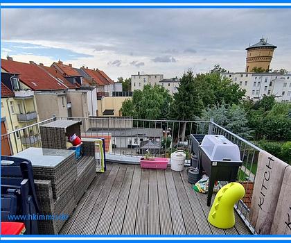 Wohnen über den Dächern von Köthen mit Blick zum Wasserturm