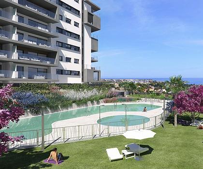 Fantastische Wohnungen mit 3 Schlafzimmern, 2 Bädern, Meerblick, Gemeinschaftspools, Sauna und vielem mehr nur 900 m vom Strand