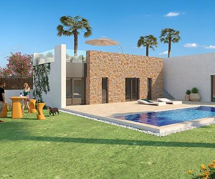 Wunderschöne Villen mit 3 Schlafzimmern, 2 Bädern, Alarmanlage, Damotiksystem und Privatpool im La Finca Golf Resort