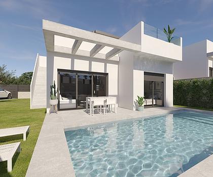 Villen mit 3 Schlafzimmern, 2 Bädern, Dachterrasse und Kfz-Stellplatz in wunderschöner Golfanlage