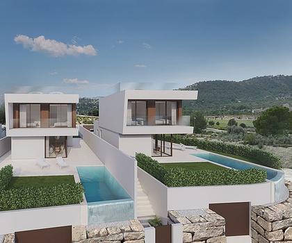 Exklusive Villen mit 3 Schlafzimmern, 3 Bädern, Gäste-WC, Keller, Privatpool und Dachterrasse mit Meerblick in wunderschöner Umgebung