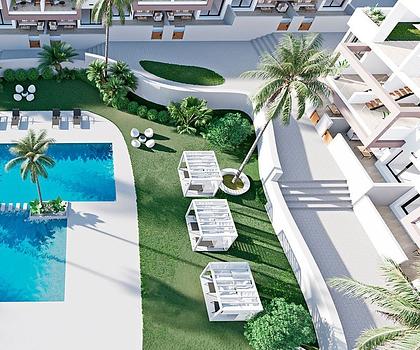 Exklusive Obergeschoss-Wohnungen mit 3 Schlafzimmern, 2 Bädern, Dachterrasse und Gemeinschaftspool