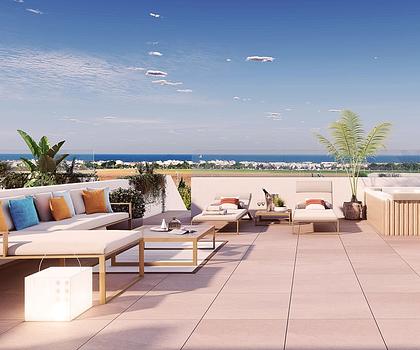 Wunderschöne Penthouse-Wohnungen mit 3 Schlafzimmern, 2 Bädern, Dachterrasse, Tiefgaragenstellplatz und Gemeinschaftspool