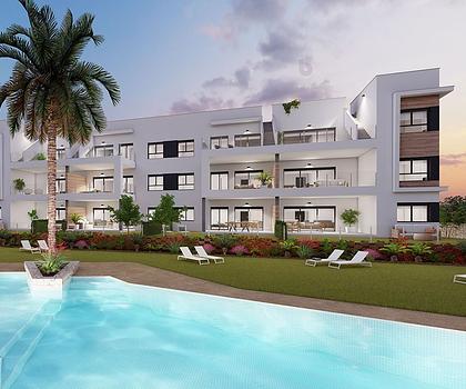 Reizvolle Wohnungen mit 3 Schlafzimmern, 2 Bädern und Gemeinschaftspool in einer sehr schönen Golfanlage