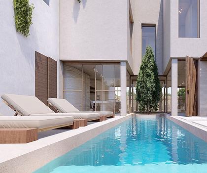 Einzigartige Reihenvillen mit 3 Schlafzimmern, 2 Bädern, Gäste-WC, Dachterrasse und Privatpool