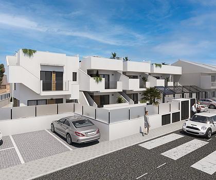 Erdgeschoss-Wohnungen mit 1 Schlafzimmer, 1 Bad und Gemeinschaftspool