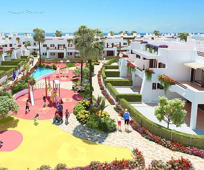 Attraktive 4-Zimmer-Erdgeschoss-Wohnungen mit Gemeinschaftspools nur wenige hundert Meter vom Strand