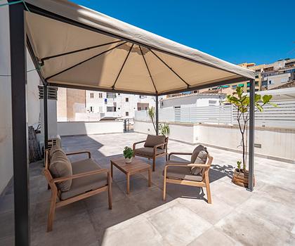 Neuwertiges Penthouse in Palma City mit privater Dachterasse und Spabereich - Innenpool und Sauna