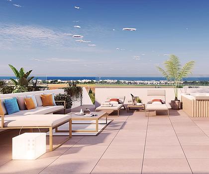 Wunderschöne Penthouse-Wohnungen mit 3 Schlafzimmern, 2 Bädern, Dachterrasse, Tiefgaragenstellplatz und Gemeinschaftspool