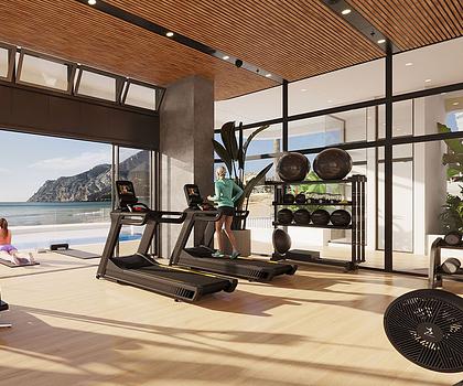 Maisonette-Wohnungen mit 3 Schlafzimmern, 3 Bädern, Klimaanlage, Fußbodenheizung in Bädern, Kfz-Stellplatz und Meerblick in erster Linie am Strand