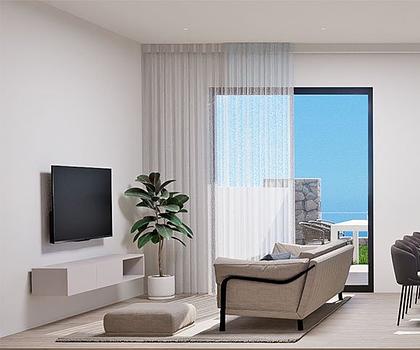 Obergeschoss-Wohnungen mit 3 Schlafzimmern, 2 Bädern, Dachterrasse, Gemeinschaftspool und Meerblick