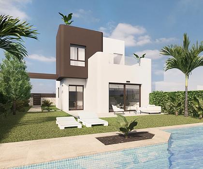 Exklusive Villen mit 3 Schlafzimmern, 3 Bädern, Dachterrasse, Kfz-Stellplatz und Privatpool in der sehr schönen Golfanlage Lo Romero Golf