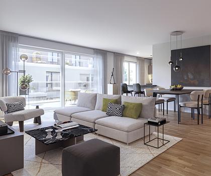 Neubau: Traumlage in der Villenkolonie I: 2-Zimmer-Neubauwohnung mit hochwertiger Ausstattung