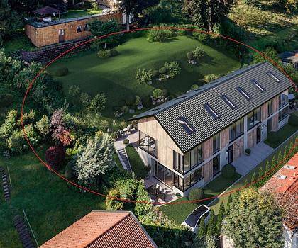 Baugrundstück in Miesbach:
- Vorbescheid für großzügiges Doppelhaus
- Option: Kauf einer Parzelle