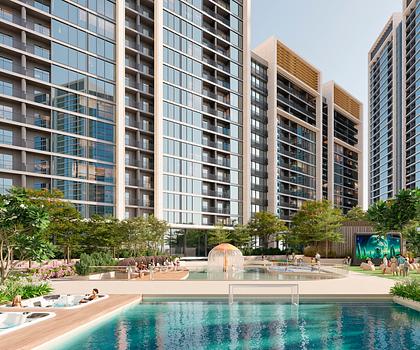 3 Zimmer mit Weitblick - Dubai Autodrome und die First Avenue Mall