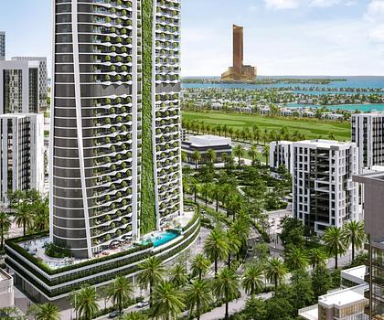 Studio mit Blick auf das Wynn Casino, den Golfplatz und den Yachtclub