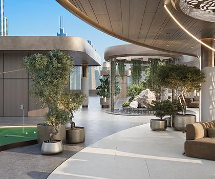 2,5  Schlafzimmer mit 3 Bädern, Wohnzimmer mit offener Küche und umlaufenden Balkon