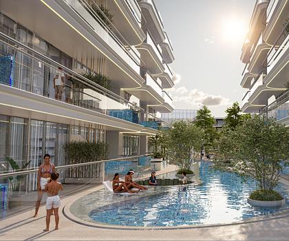 Nur 5 Etagen im italienischen Stil mit Pool