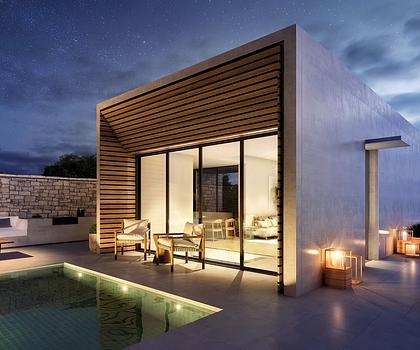 Villa mit Pool - direkt am Golfplatz