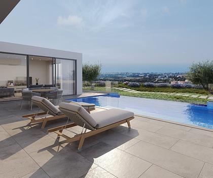 Villa mit Pool und Meerblick oberhalb Paphos