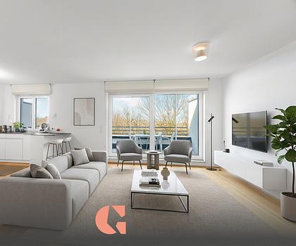 Spektakuläres Dachterrassenhighlight mit Gebirgs- und Parkblick