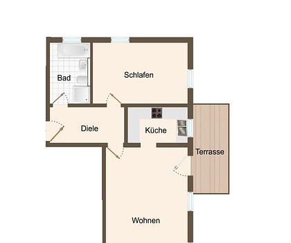Gepflegte, vermietete 2-Zimmerwohnung mit Garten in Freilassing, Ortsteil Hofham - inkl. TG Platz.