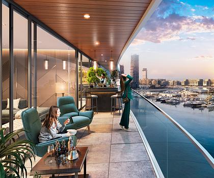 3 Zimmer mit sehr grossem Ballkon und Meerblick - Dubai Harbour