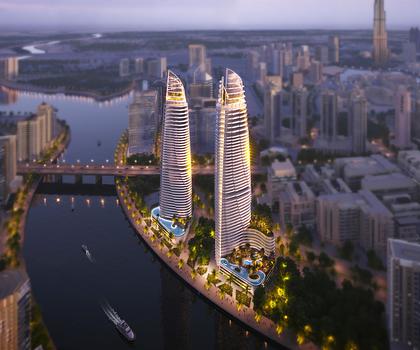 Hoch über der Business Bay - 3 BR im 43 Stock - 
direkt am Dubai Canal