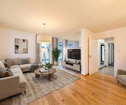 Modernes fertiggestelltes Haus (DHH) mit Süd-West-Ausrichtung