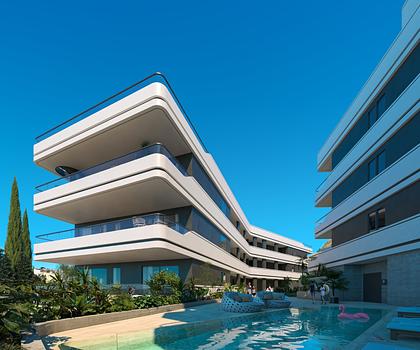 Cypress Grove mit Meerblick