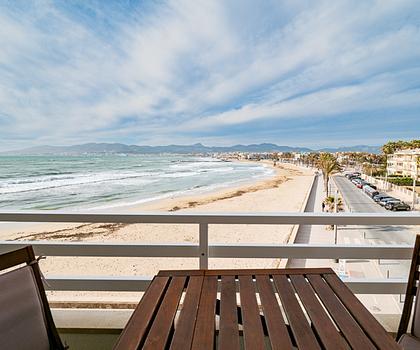 Mallorca schöne Wohnung in erster Meereslinie in Palma, Cuidad Jardin zu verkaufen
