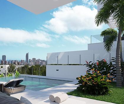 Exklusive Villen mit 3 Schlafzimmern, 3 Bädern, Privatpool, Keller/Garage und Meerblick