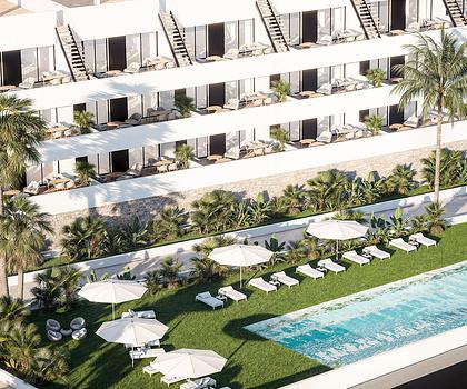 Appartements mit 2 Schlafzimmern, 2 Bädern, Gemeinschaftspools und Meerblick