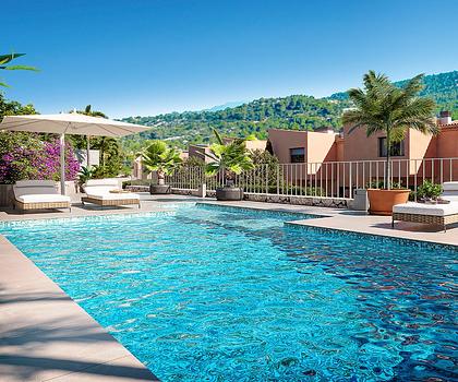 Reihenhäuser mit 3 Schlafzimmern, 2 Bädern, Gäste-WC und Gemeinschaftspool in wunderschöner Umgebung